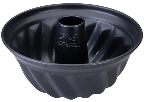 Zenker 6576 moule avec cheminée, moule gâteau, moule a kouglof alsacien, Acier, 22 cm