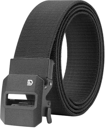 FAIRWIN Ratchet Belt Men - Tactical Stretch Nylon Web Work Belts, Gift for Casual Jeans, Pants, Golf, and Everyday Use
