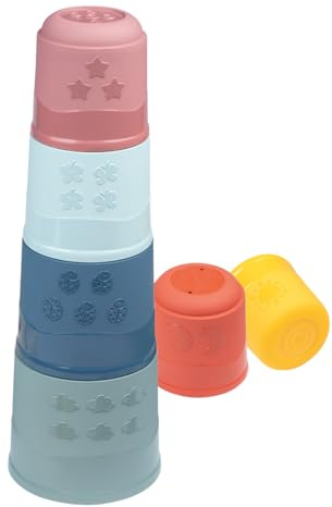 Little Smoby - Magic Tower - Tour de Gobelets - Reconnaissance des Formes et Couleurs - Jeu d'Empilement - Motricité Fine - A Partir de 12 Mois - Fabrication Française