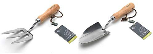 Wolvercroft Garden Centre Burgon & Ball RHS Stainless Steel Hand Fork and Hand Trowel