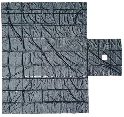 Mytee Products (2 Pack) Airbag/Parachute Fabric Black Ultra Light Lumber Tarp 20' x 27' (6' Drop) - 14 Oz Vinyl Lumber Tarps for Flatbed Truck & Trailer