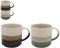 Lesser & Pavey Elements Reactive Glaze Mugs Set of 2 | Stylish Tableware for Home Use | Coffee Cups for Every Occasion | Ideal Mens and Birthday Gifts for Women - LP73790