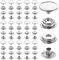 240 Stück Druckknöpfe Metall, 15mm Edelstahl Feste Knöpfe Werkzeug, Metall Druckknopf Set Button Druckknöpfe Ohne Nähen Metall Button Schnalle Zum Annähen,Kleidung, Leder, Jeans, Canvas, 60 Sätze