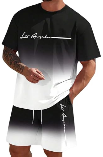 Générique Ensemble 2 pièces homme vêtement coton été tenue mode polo et bermuda décontracté élégant confortable respirant pour plage loisirs vacances A60
