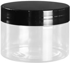 Boîte de Crème de Maquillage 120ml Pet Noir Lot de 12