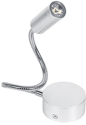 Led Lámpara, Lectura Lámpara LED minimalista que lee la lámpara de la luz de trabajo Dimmable Touch Switch cabecero de la pared con cuello de ganso flexible para oficina hogar(6500-3W Cool White)