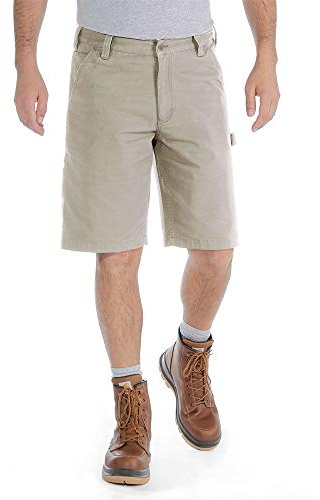 Carhartt Herren Rugged Flex® Relaxed Fit Arbeitsshorts aus Canvas, Hellbraun, W31