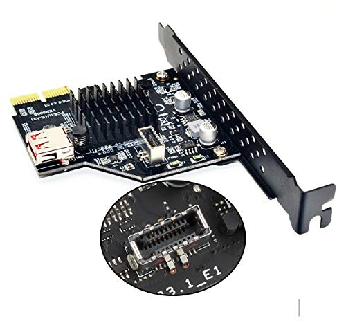 Cablecc USB 3.1 Front Panel Socket & USB 2.0 to PCI-E Express Card Adapter for Motherboard