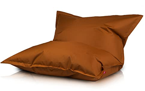 Ecopuf - Sako sittsäck för utomhusbruk - Beanbag för rummet - Stilren tygkudde - Relaxfåtölj - Storlek S - 140x100 - Ljusbrun Nc11