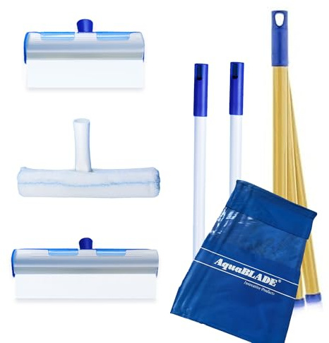 Aquablade® W THE ORIGINAL | Silicone Window Cleaner Tool with Reservoir | Window Cleaning Kit | Professional Quality | Complete Set Customs Authorisation REX N. ITREXIT04942720287 HS CODE 9603909900