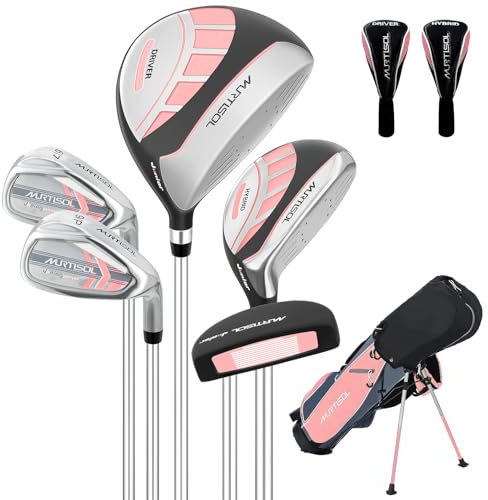XDriveMax 6-Piece Complete Golf Club Set, Golf Set Including Stand Bag, 1# Drive, 5# Hybrid, 6/7#, 9/P# Iron and Putter Right-Handed