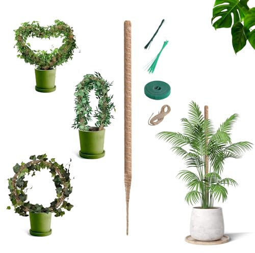 Soporte para Plantas Trepadoras 120 cm, Tutor de Musgo Plegable para Plantas de Interior, Alambre de Aluminio de 7 mm, Soporte para el Crecimiento de Plantas en Interior y Exterior