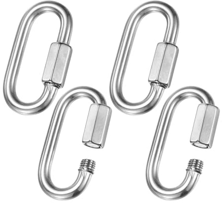 M METERXITY Connecteurs de chaîne rapides en acier inoxydable pour réparation de chaîne pour balançoire/camping/randonnée/sac à dos
