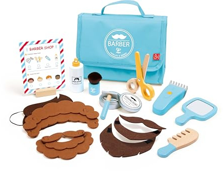 Hape Kit Parrucchiere, Set da Gioco per Bambini con Strumenti realistici, Gioco di Ruolo Creativo