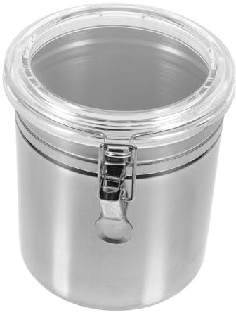 Toyvian Contenitore Ermetico in Acciaio per Cucina Barattolo Compatto per Tè Caffè e Alimenti Vaso Piccolo Resistente e Riutilizzabile da Design Minimalista per Conservazione Conservante