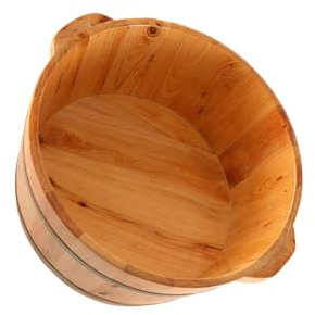 TWISAXC Foot Washing Barrel Wooden Foot Bath Basin for Convenient Spa Experience and Home Care Such As Sauna Basin Wooden Soak Bath Spa Bucket