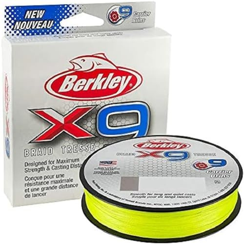 Berkley X9 geflochtene Angelschnur 9-fache geflochtene Schnur zum Salzwasser- und Swasserangeln