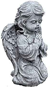stoneandstyle Steinfigur betender Engel kniend Steinguss frostfest wetterfest