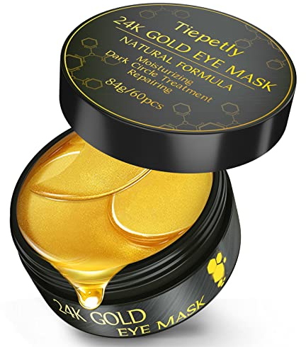 60 Pcs Collagene Patch Occhi, 24K Maschera Occhi, Patch Occhiaie e Borse, Anti Rughe, Rimuovi Borse e Puffiness, Idrata Anti-Età