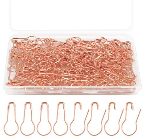 120pcs 22x10mm Epingle Securite, Mini Épingles à Nourrice Sécurité en Métal Epingle Securite Safety Pins en Forme de Garde pour Vêtements Artisanat Courtepointe Couture Breloques (Or Rose)