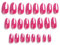 24 Stück Ovale Künstliche Nägel, Künstliche Nägel Spiegeln, Rosarot Spiegelnde Kunstnägel, Künstliche Nägel zum Aufkleben, Kurz Fake Nails mit Kleber für Frauen und Mädchen