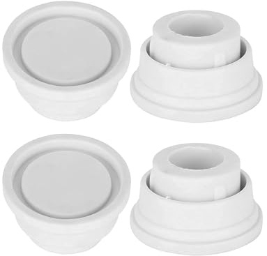 Alvinlite Swimming Pool Ladder Bumper Rubber Plugs, Universal Pool Ladder Rubber End Caps Safety Bumper, Pool Ladder Replacement Accessories for Underwater Escalators, White 4 Pcs