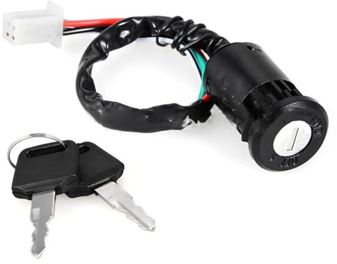 Interruttore Accensione Moto Fuoristrada Universale A 4 Fili Generale Piccola Alta Corsa ATV Interruttore Di Accensione Avviamento Interruttore A Chiave Serratura Elettrica Erruttore Accensione