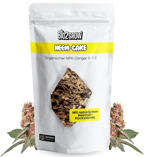Bio2grow Neem Cake 1KG – natürlicher Bodenhilfsstoff, organischer Dünger für Bodenverbesserung