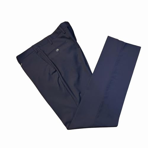 La Primula Verde, Pantaloni Uomo in Pura Lana Vergine Eleganti, Drop 4, Taglio Classico, Ideali per Ufficio, Cerimonie, Invernali, Regular, Comodi (IT, Numero, 50, Regular, Regular, Blu)