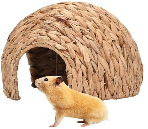 Häschen-Grashaus - Meerschweinchen Haus | Kaninchenhäuser Und Verstecke | Häschen-Hamster-Haus | Handgefertigtes Rohrkolbenhaus Für Meerschweinchen, Hamster, Chinchilla, Kleintiere