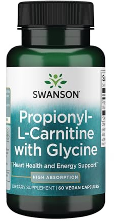 Swanson Propionyl L-Carnitine with Glycine - Natural Supplement Promoting Heart Health & Energy Support - May Support Muscle Strength & Endurance - (60 Veggie Capsules)