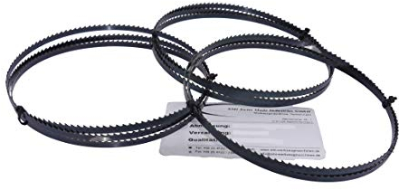 SMI 3er SET Holz-Bandsägeblatt 2100 x 10 x 0,65 mm 6 ZpZ Holzsägeband Sägeband passend für z.B. Scheppach HBS 32 Vario