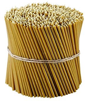 Danilovo Candele Profumate in Pura Cera d’Api – Candele Chiesa Ortodossa per Preghiere, Natale, Lunghe, Morbide, N140, Altezza 16 centimetri, 1050 pz