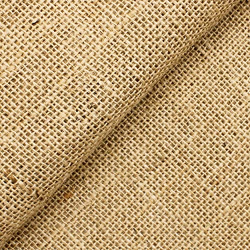 DESHOME Juta 5 metri - Tessuto Iuta al metro naturale disponibile in rotolo per vasetti, sacchetti, borse, bomboniere e lavori di bricolage
