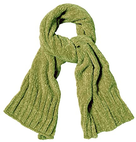 SOJOS Lightweight Ultra Soft Chenille Ribbed Thick Scarf Knit Shawl for Women for Fall Winter Shawl Wrap SC326 Green