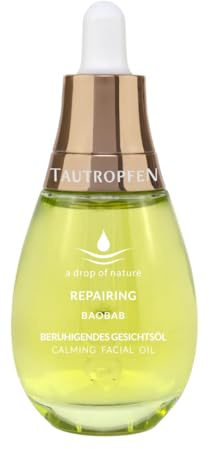 TAUTROPFEN Naturkosmetik, Repairing Gesichts-Öl (35 ml) - Beruhigendes Gesichtspflege-Öl für alle Hauttypen - mit Baobab Öl, Johannisbeersam Öl & Bisabolol – Schnelleinziehend