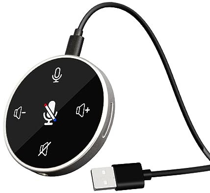 Microphone de table USB Studio Professionnel Omnidi Rectional Mic avec Haut-parleur Convient pour les vidéoconférences sur PC (B)