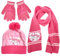 FISAPBXC Meloddy Kinder Mütze, Schal und Handschuh Set - Warme Strickmütze für Herbst/Winter - Superweiches, Warmes Set für Kinder