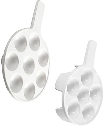 SHOWERORO 2st Keramik Gegrillte Schnecken Platte Gadgets Für Zu Hause Austern-servierpfanne Schneckengericht Für Die Küche Französisches Schneckengericht Schnecken-backblech Gerichte Weiß