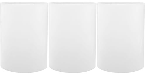 Amosfun Pantalla Para Lámpara De Mesa Acrílica Repuesto Cilíndrico Para Lámpara De Escritorio Y Mesita De Noche Difusor De Luz Para Salón Dormitorio Y Oficina 3 Piezas