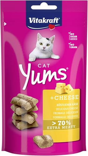 VITAKRAFT - Cat YUMS - Friandises Chat Moelleuses Au Fromage - Alimentation pour Chat - Sachet Fraîcheur De 40 g (Lot de 8)