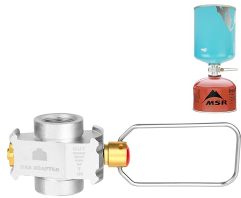 Adiwo Gas Tank Refill Adapter, Portable Outdoor Gas Tank Refill Adapter, Spiral Valve Adapter, Outdoor Portable Air Pressure Valve Charging Valve, Multi-Function Camping Tank Exhaust Valve