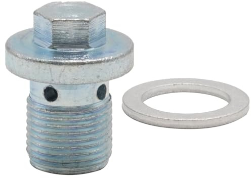 Hoypeyfiy 93183669 Engine Oil Pan Sump Drain Plug With Seal, Replacement for Vauxhall Replacement for Opel Astra Signum Zafira Vectra Insignia, Replaces 652950 0652300