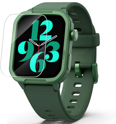Kids Smart Watch for Boy Girl, Kids Watches with 19 Sport Modes, Heart Rate, Sleep Monitor, Pedometer, Alarm Clock, IP68 Waterproof Fitness Tracker, Gift for 6-16 Year Old Boys Girls Toys (Green)