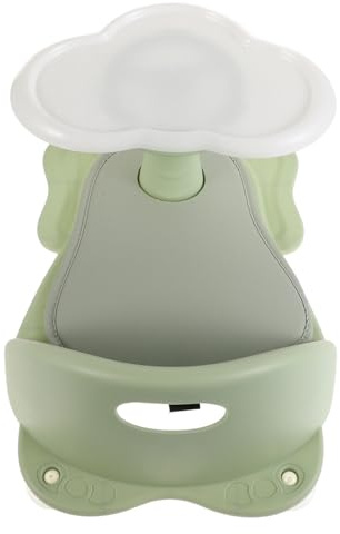 ERINGOGO Asiento de Baño para Bebés con Base Antideslizante Compacto y Portátil Diseño Seguro con Ventosas para Recién Nacidos y Bañeras Estándar