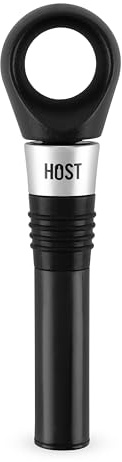 HOST Vacuum Stopper, Vacuum Seal Wine Stopper, Wine Preservation Accessories, BPA-Free Plastic and Silicone, Black, Set of 1