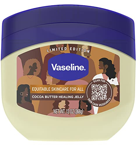 Vaseline Healing Jelly Moisturizer For Dry Cracked Skin Cocoa Butter Hypoallergenic 13 oz