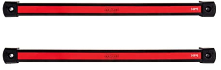 Myers Tire Supply Heavy-Duty 12 Magnetic Rails | Super Strong Metal Magnet Storage Tool Organizer Bars Set with Mounting Screws | Great for the Garage, Workshop or RV