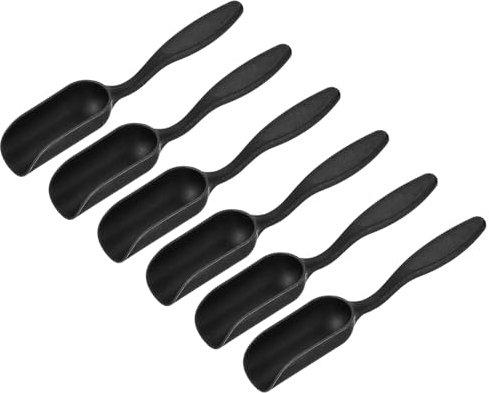 sourcing map 5.7 Inch Gardening Shovel Spoons 6 Pack Mini Soil Scoops Cultivation Transplanting Tools, Black
