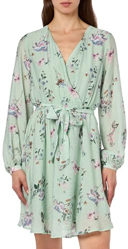 ONLY Wickelkleid Damen, Subtle Green/AOP:OCC. Romantic Garden, M